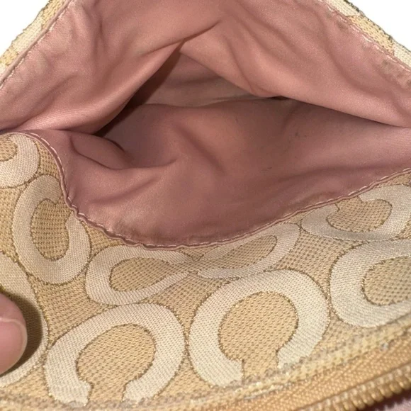 Coach “Julia” Crossbody Silver Metallic Monogram Purse Refurbished 8.5x7.5 - Picture 8 of 11